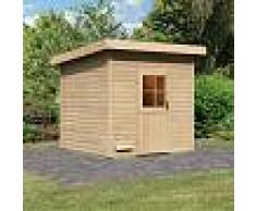 WoodFeeling Sauna d'extérieur KRISTINA en bois massif 38mm 7 à 8 places Woodfeeling
