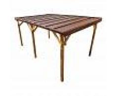 Gardy Shelter Carport monopente en bois 15,6m² traité marron - Gardy Shelter
