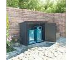 Jôbu Coffre de jardin en résine - cache poubelles anthracite 1,79m² JOBU