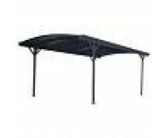 X-Metal Carport en aluminium anthracite 3x4,34m et polycarbonate 6mm X-METAL