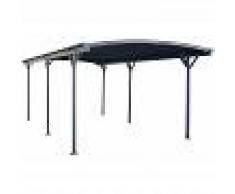 X-Metal Carport en aluminium anthracite 3x6,47m et polycarbonate 6mm X-METAL