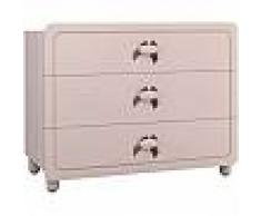 Commode enfant rose 3 tiroirs