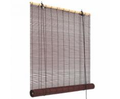 vidaXL Store roulant en bambou 150 x 220 cm Marron foncé