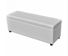 vidaXL Banc de rangement en bois Blanc