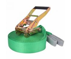 vidaXL Corde lâche pour slackline 15 m x 50 mm 150 kg Vert