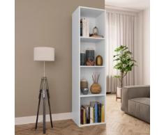 vidaXL Bibliothèque/Meuble TV Blanc 36 x 30 x 143 cm Aggloméré