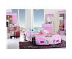 Lit design Voiture de course rose
