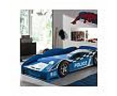 Lit voiture de police 70x140 cm bleu - CARINO