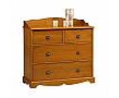 Commode à Langer Pin Miel 4 Tiroirs de Style Anglais