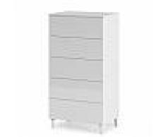 basika Chiffonnier 5 tiroirs Loft Basika Blanc brillant