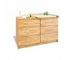 pinolino Commode table à langer, Natura, extra large, en hêtre massif, Pinolino