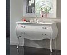 Commode baroque blanche laquée 2 tiroirs ALBA
