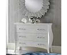 Commode baroque blanche laquée 3 tiroirs GINA