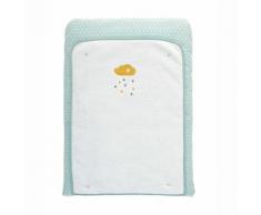 Matelas à langer bébé en coton bleu