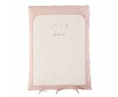 Matelas à langer bébé en coton rose et blanc imprimé