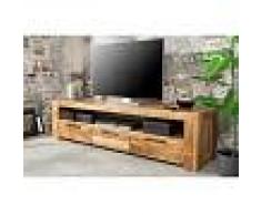 Paul Meuble TV design industriel 170 cm en bois massif