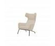SOFT LINE Fauteuil HAVANA à oreilles en tissu taupe clair SOFTLINE