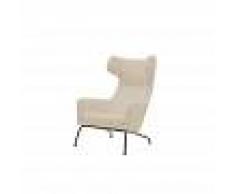 SOFT LINE Fauteuil HAVANA à oreilles en microfibre taupe clair SOFTLINE
