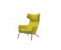 SOFT LINE Fauteuil HAVANA à oreilles en microfibre jaune SOFTLINE