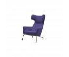 SOFT LINE Fauteuil HAVANA à oreilles en tissu bleu indigo SOFTLINE