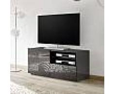 Petit meuble TV 120 cm gris laqué design ELMA 2