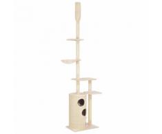vidaXL Arbre à chat avec griffoirs en sisal Beige 260 cm