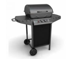 vidaXL Barbecue au gaz avec 2 zones de cuisson Noir