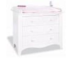 COMFORIUM Commode à langer 99 cm en MDF coloris blanc