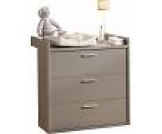 COMFORIUM Commode bébé avec planche à langer gris basalte