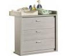 COMFORIUM Commode à langer coloris chêne gris doux