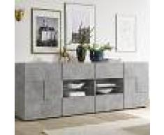 Kasalinea Enfilade 240 cm design grise effet béton DOMINOS 4