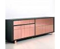NOUVOMEUBLE Buffet moderne noir et couleur cuivre MILONI
