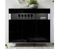 NOUVOMEUBLE Buffet haut lumineux design noir laqué CASTELLI 6