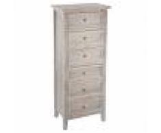 Atmosphera Chiffonnier Blanc "Charme" en bois 6 tiroirs
