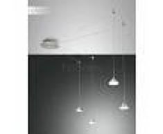 Fabas Luce Suspension Fabas Luce Isabella LED Nickel mat, Chrome, 4 lumières - Moderne - Intérieur - Isabella - Délai de livraison moyen: 2 à 3 semaines. Port gratuit France métropolitaine et Belgique dès 100 €.