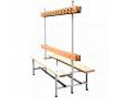 Rolleco Banc vestiaire double face avec patère - 1000mm