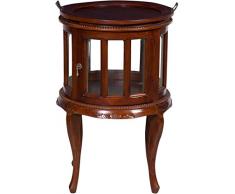 Table basse de bar en acajou massif, finition noyer L74xPR50xH78 cm 48 x 79 cm