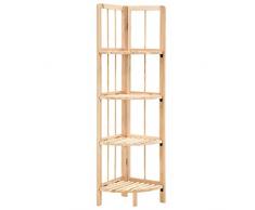 Festnight Bibliothèque Étagère dangle Étagère de Rangement en Bois Beige 27 x 27 x 110 cm