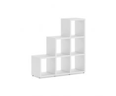 BOON 3x3 Système d'étagères Escalier | modulable & flexible | 110x112x33 cm (LxHxP) - blanc