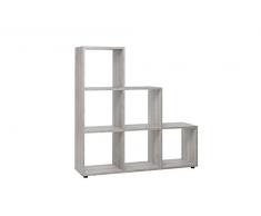 Inter Trade 2218 Bibliothèque rangement 6 Cases Séparateur de pièce Bois Chêne Sonoma 116 x 33 x 118 cm