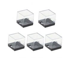 Perfeclan 5pcs Vitrine dExposition Acrylique Présentoir Antipoussière pour Collections Miniatures