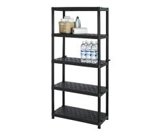 Keter Étagère en résine avec 4 tablettes Noir 184 x 85 x 41 cm