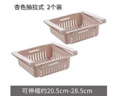 rangement cuisine Tiroir de réfrigération partition de stockage en couches-Abricot 2 etagere murale organisateur cuisine rangement cuisine placard