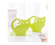 DGYAXIN Serre Livre Metal, Durable Stables Emboîtable Serre Livre, pour Maison/Bureau/Bibliothèque,Green,16×20×12cm