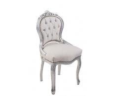 Fauteuil baroque style Louis XIV, en acajou et feuille d’argent