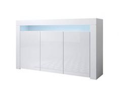 muebles bonitos Bahut modèle Aker Couleur Blanc