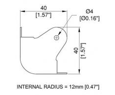 Armoire d'angle Interne Radius 12 mm – Noir ou Nickel Noir
