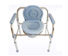 MyAou-commode Vieille Chaise de Banlieue élargie Chaise de Renfort Pliant Enceinte en Acier Inoxydable Tabouret de Toilette Toilette de sécurité