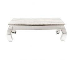 Kare Design - Table Basse 120 x 60 cm Chrome et marbre Opium