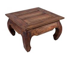 DuNord Design Opium Table Basse en Acajou Massif Style Rétro 60 cm